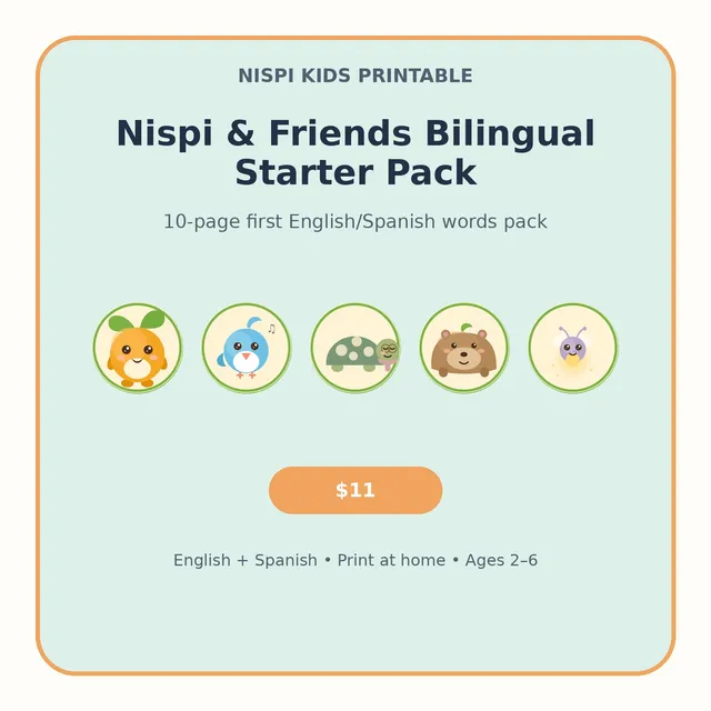 Portada de Pack Inicial Bilingüe Nispi y Amigos